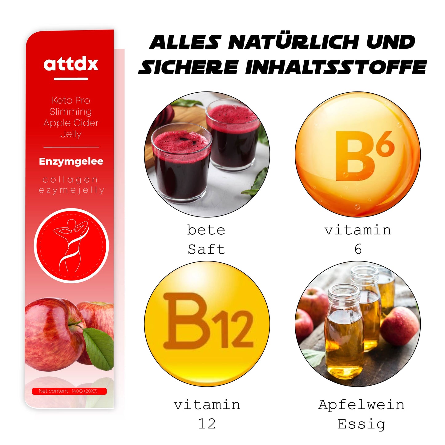 ATTDX ProAbnehmen ApfelCidre Gelee