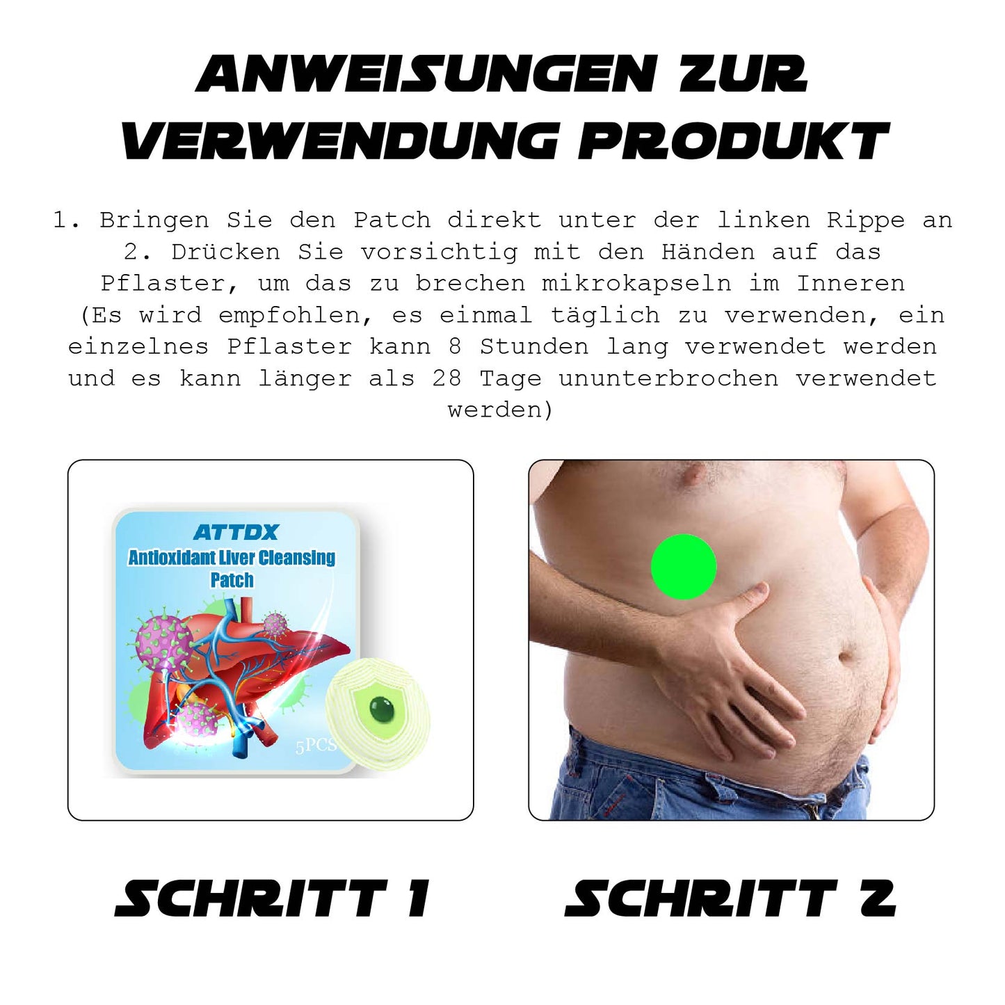 ATTDX Antioxidationsmittel LeberReinigung Aufnäher