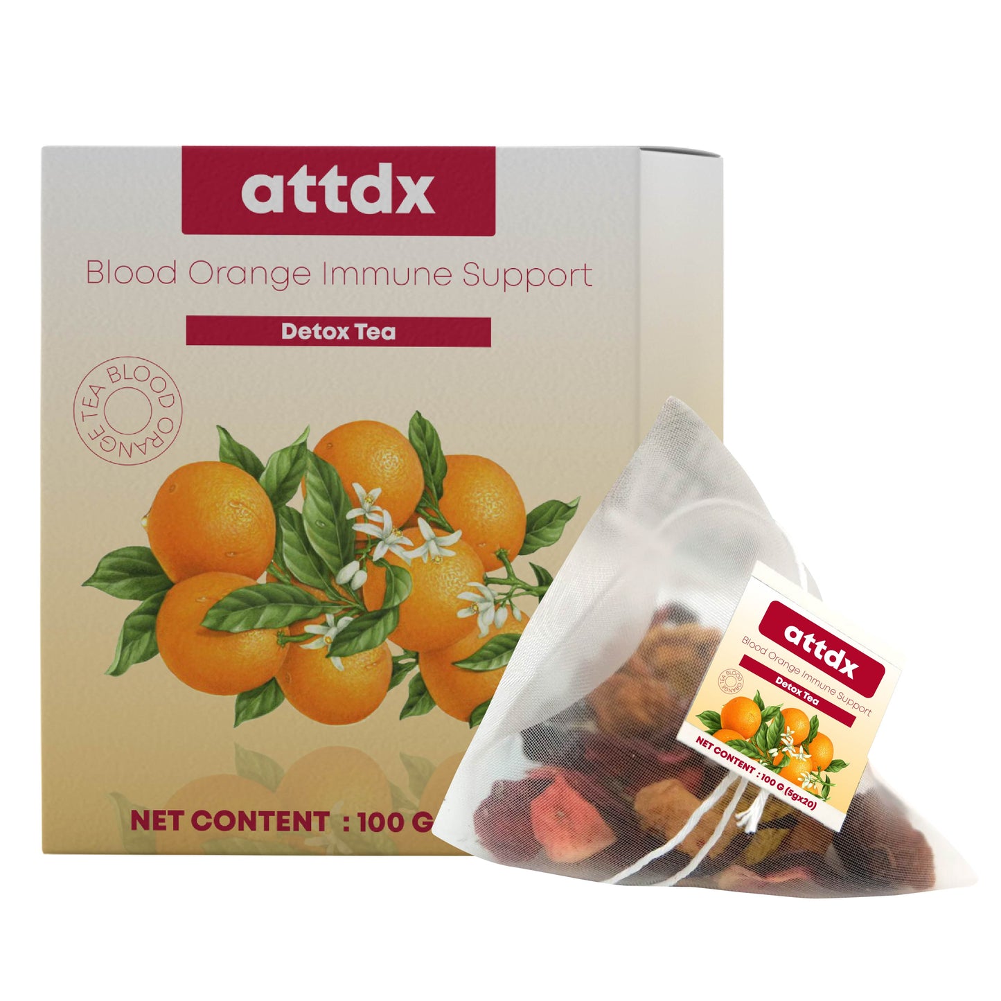 ATTDX Blutorange Immunsystem unterstützen Entgiftungstee