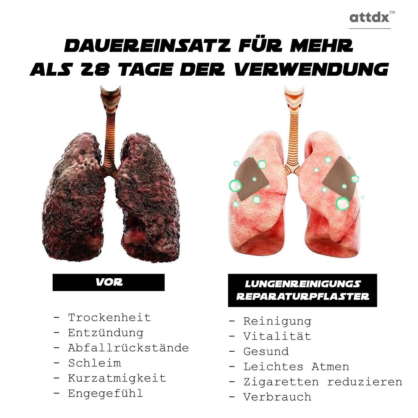 ATTDX FrischerAtem Kräuterlunge Tiefenreiniger Aufnäher