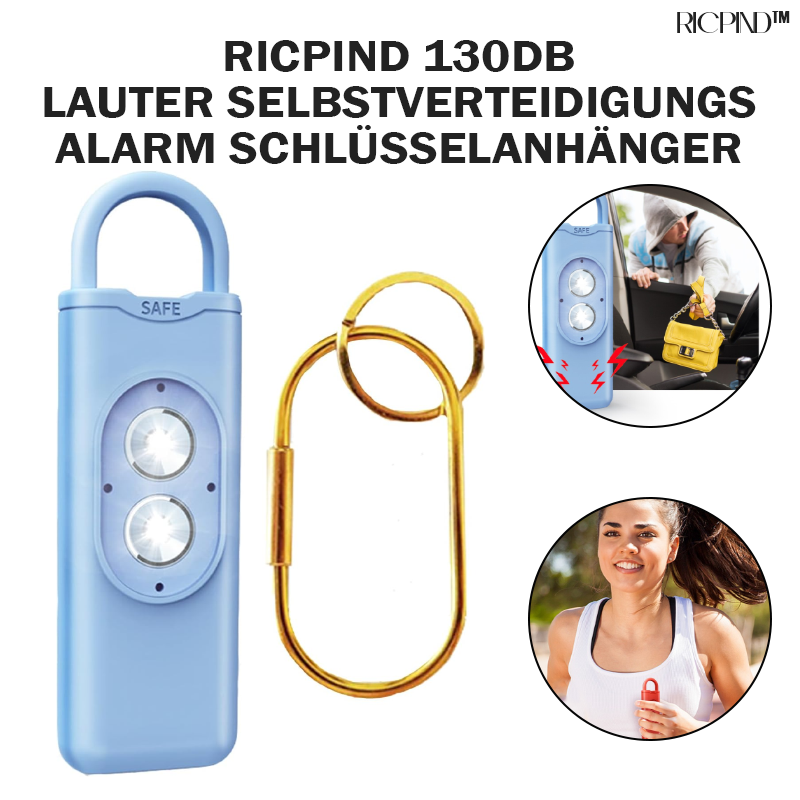 RICPIND 130dB lauter Selbstverteidigungsalarm Schlüsselanhänger