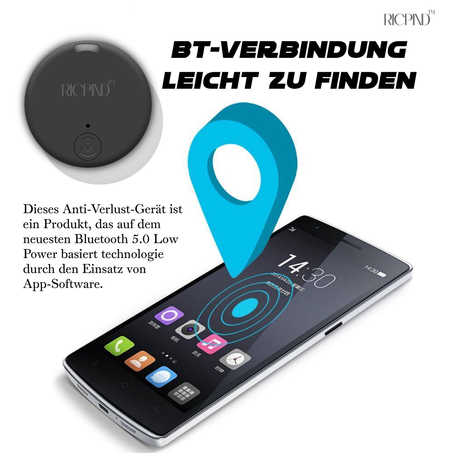 RICPIND Spurensuche Meister Magnetisch Mini GPS Verfolger