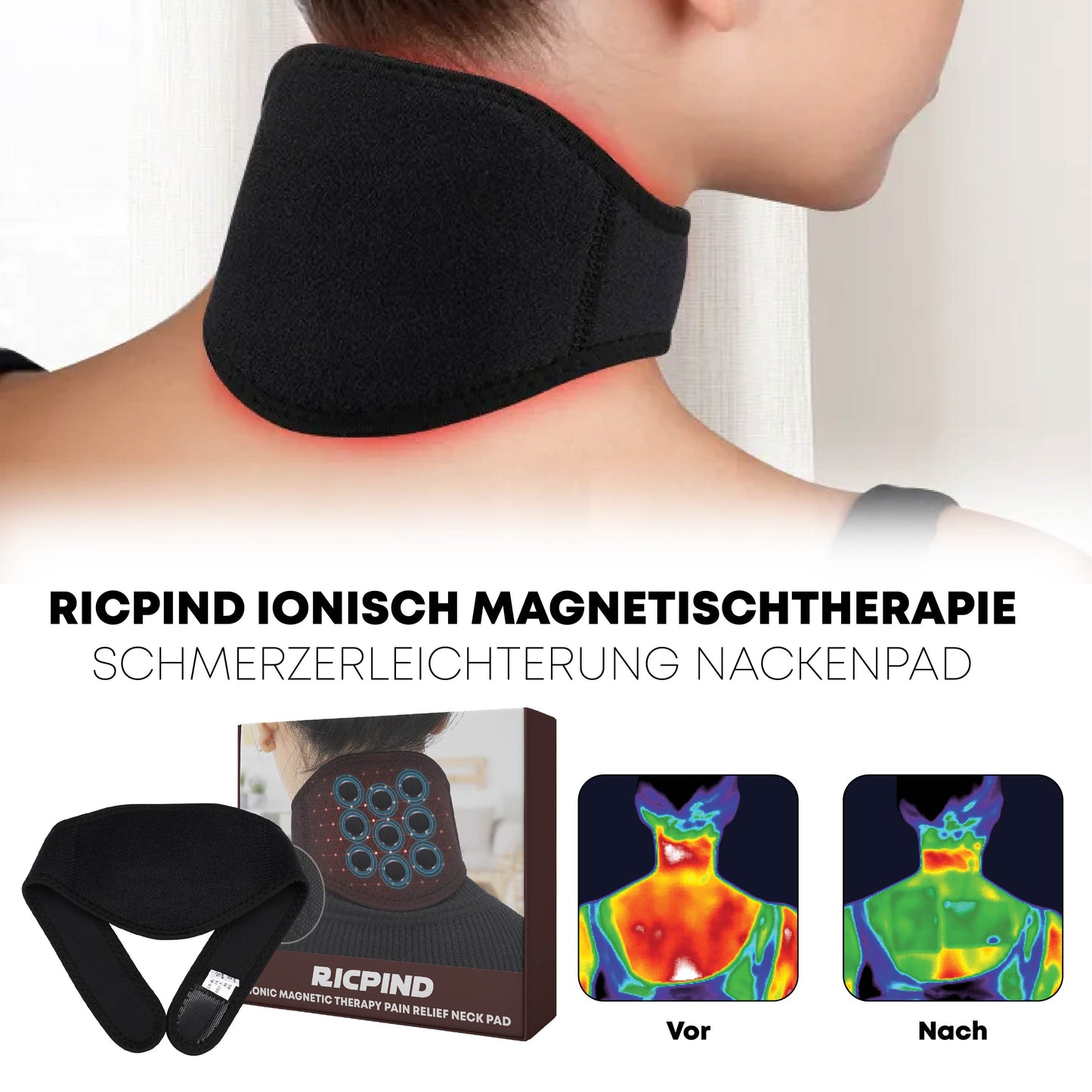 Ricpind IONISCH MagnetischTherapie SchmerzErleichterung NackenPad