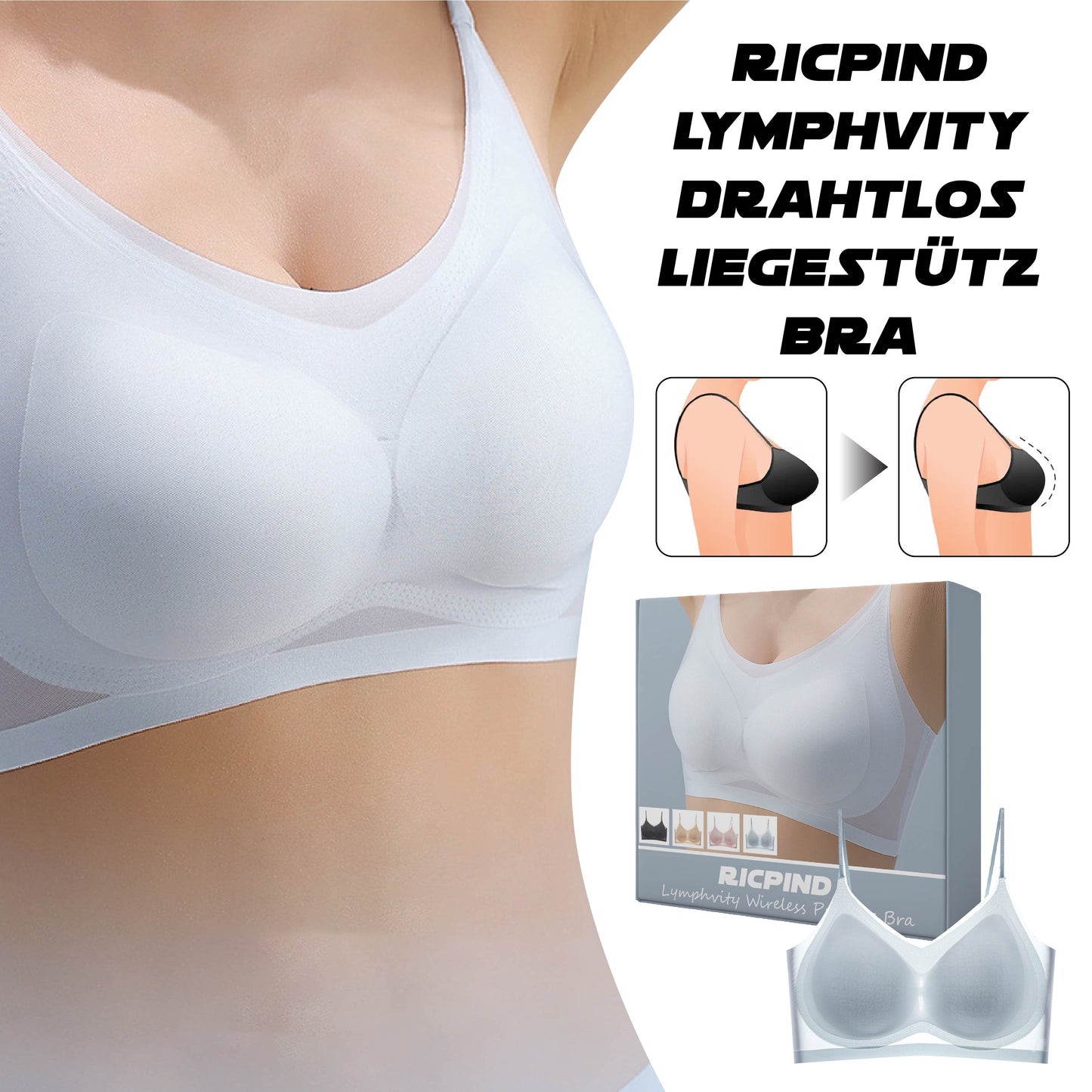 Ricpind Lymphvity Drahtlos Liegestütz Bra