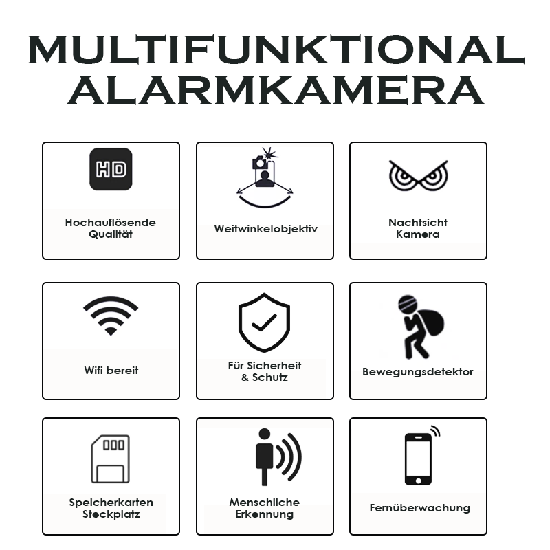 Ricpind WinzigeHD Überwachung Alarm Kamera